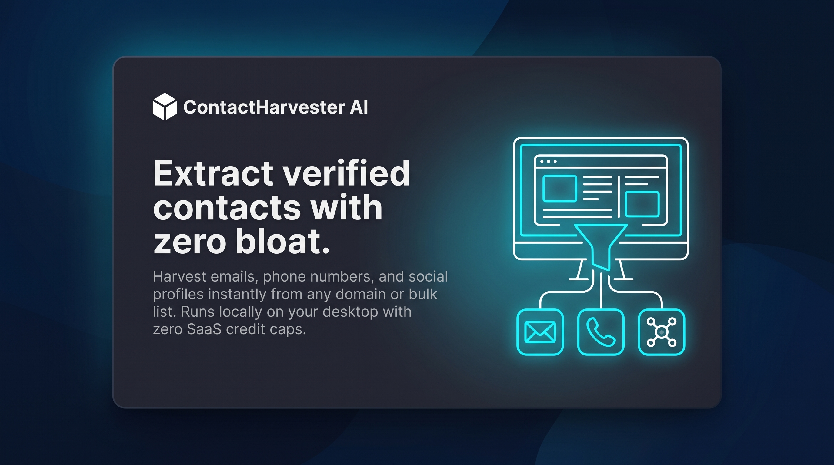 ContactHarvester AI Pro application interface